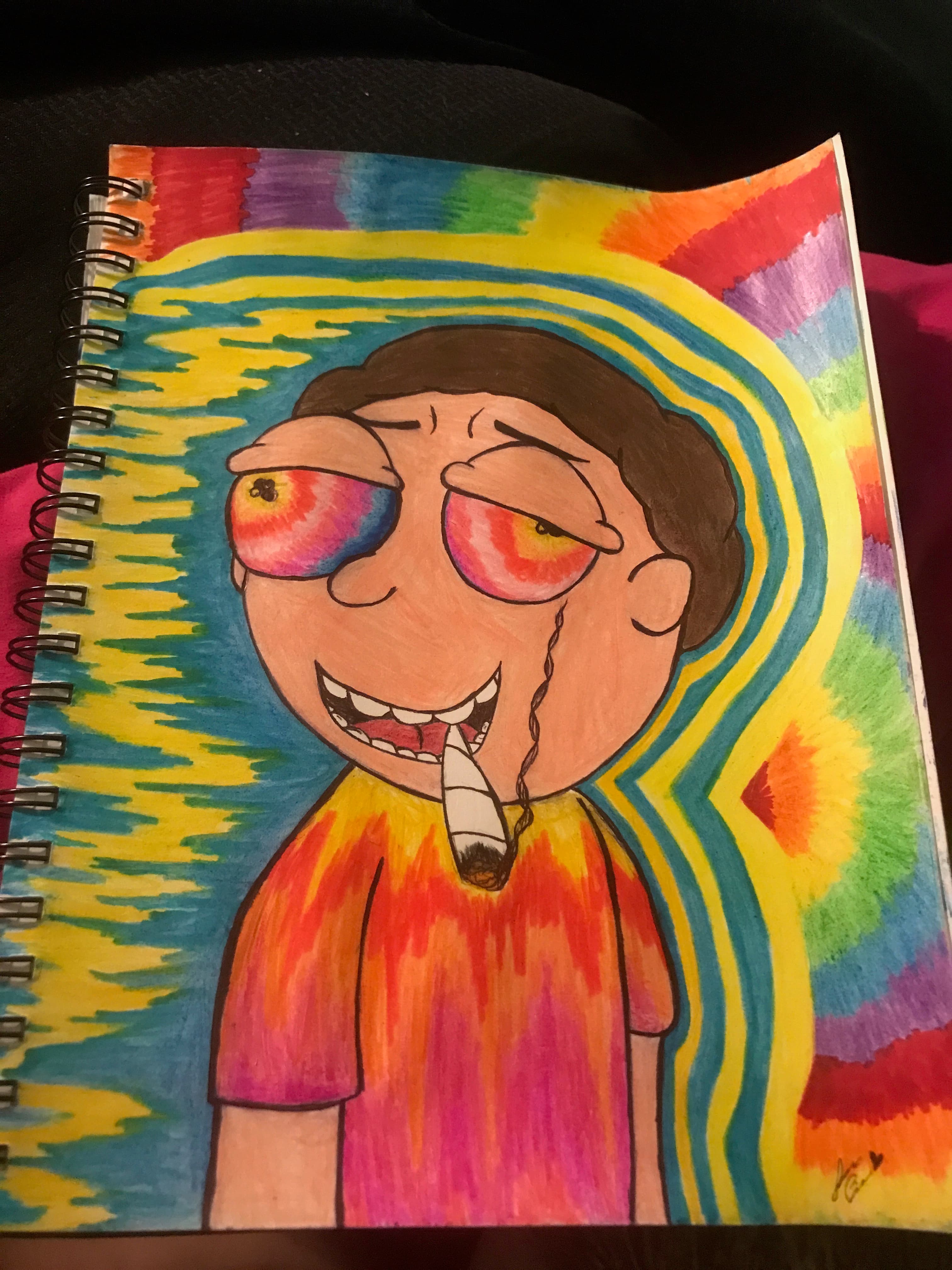 Trippy Morty — Fan Art, Stoner Artwork, Physical