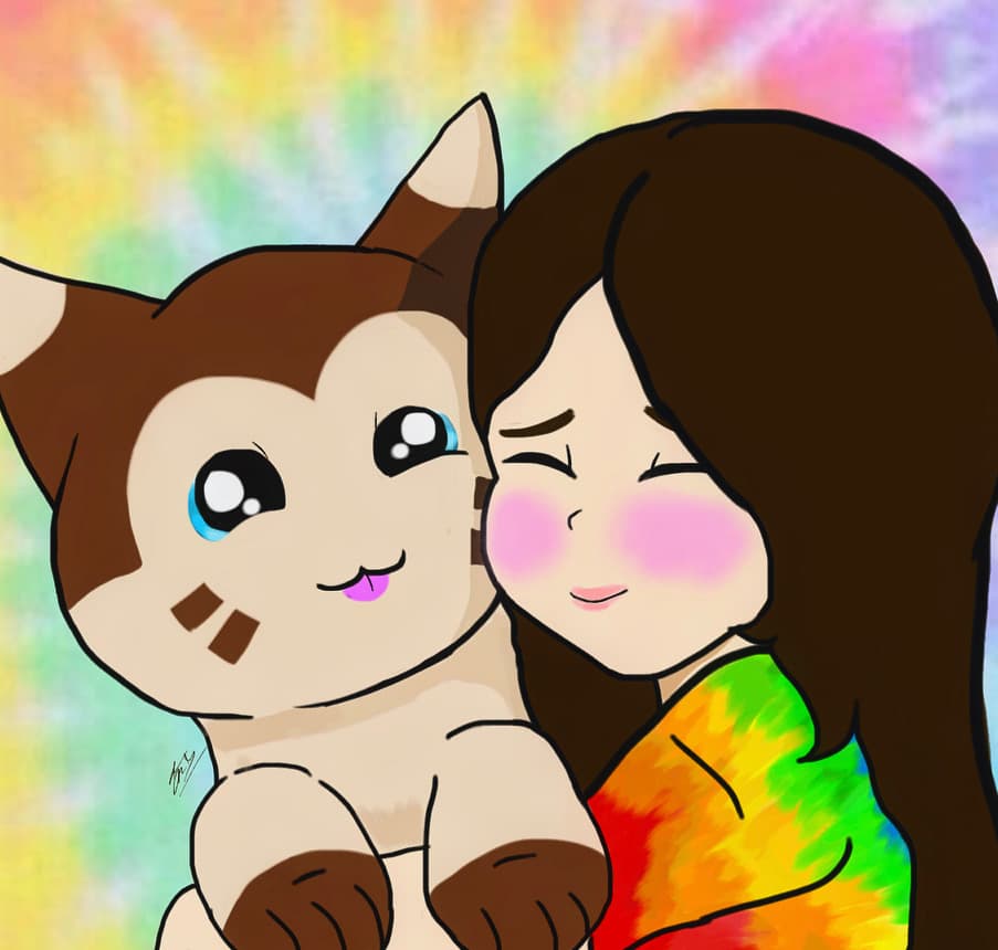 Furret Cuddles — Original Characters, Digital