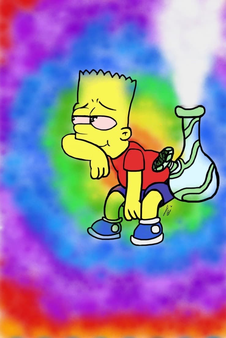 Chillin' Bart — Fan Art, Cartoon Characters, Digital