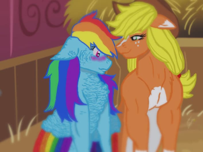 Appledash at the Barn — Fan Art, Digital, Cartoon Characters