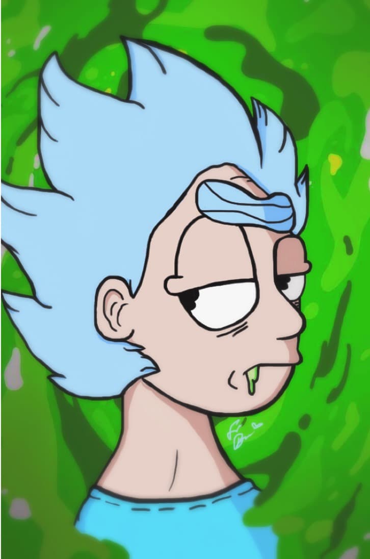 Rick Through the Portal — Fan Art, Cartoon Characters, Digital