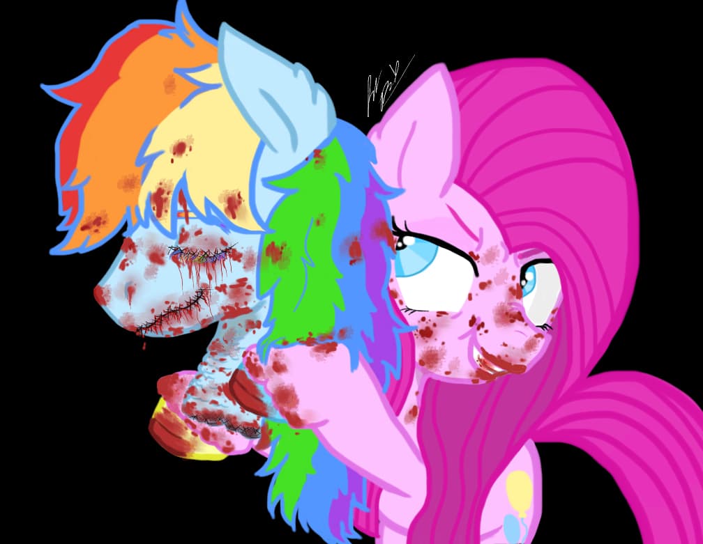 Rainbow Head Trophy — Fan Art, Digital, Original Characters