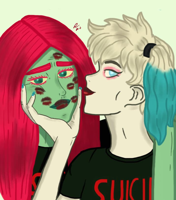 Poison Ivy Kiss — Fan Art, Digital, Cartoon Characters