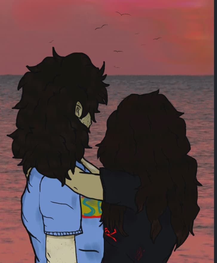 Sunset Together — Original Characters, Digital